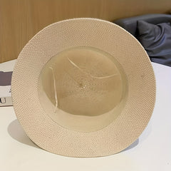 Knitted Bucket Hat Jazz Fedora Basin Hat for Women