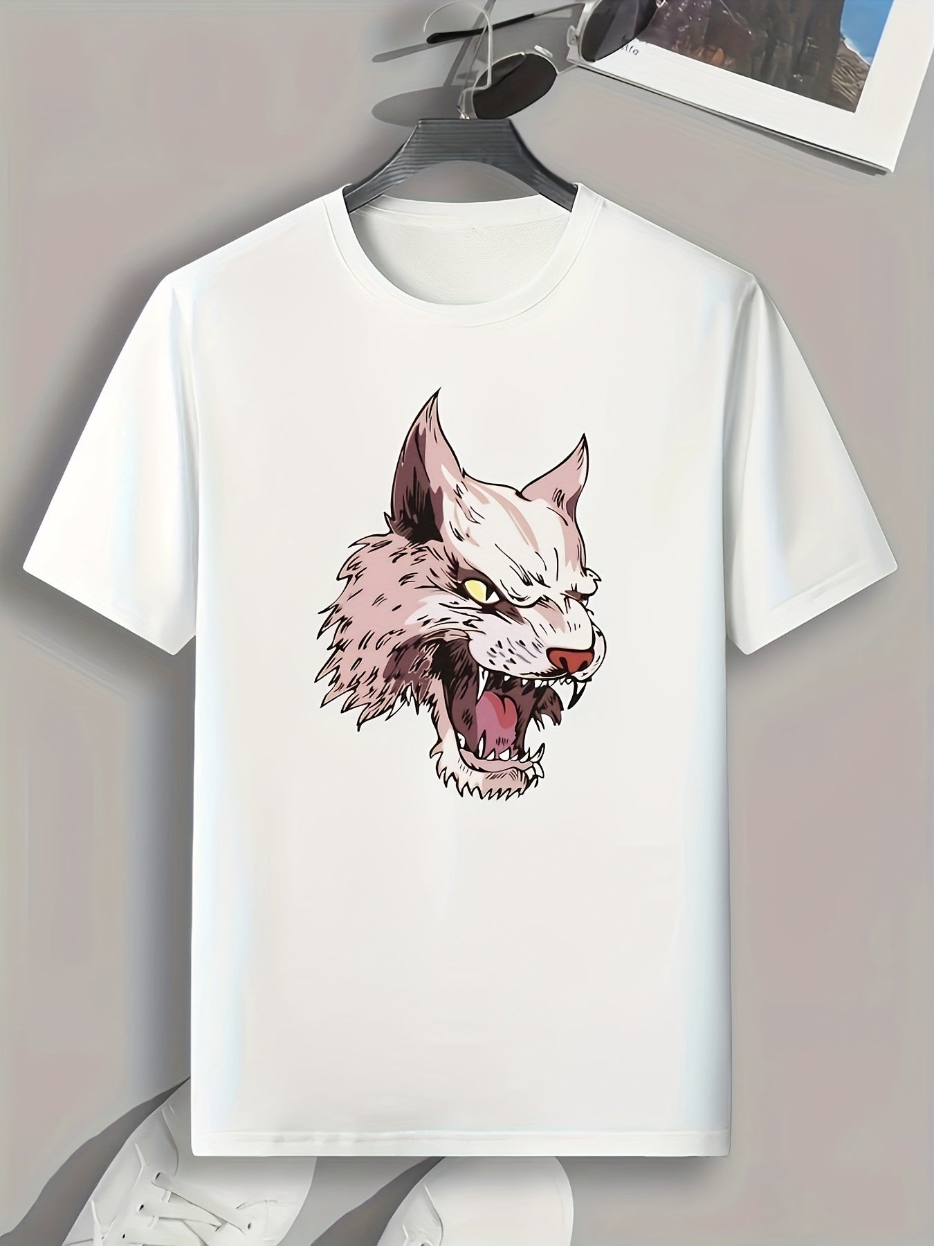 Men's Animal Print Graphic Tee for Summer