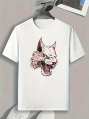 Men's Animal Print Graphic Tee for Summer