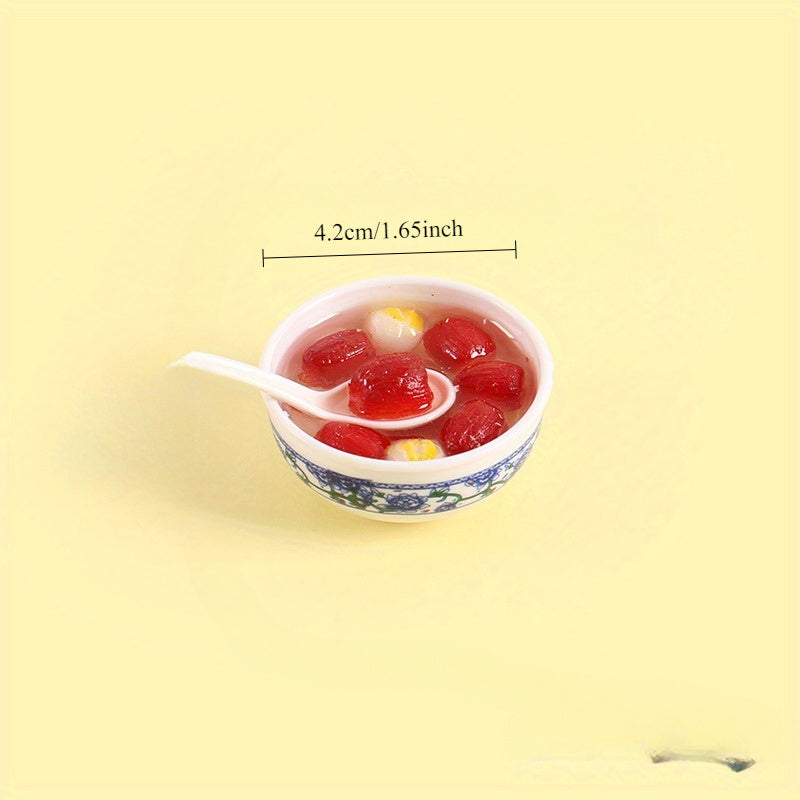 Chinese Style Simulated Mini Porcelain Bowl Food Toy Kitchen Model Dish