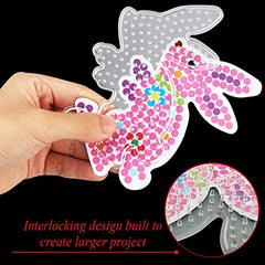 15pcs Animal Series Fuse Beads Boards with Colorful Cards, DIY Crafts