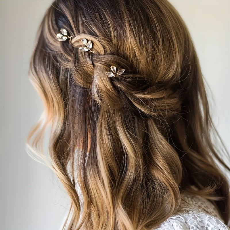 3pcs Cypsela Hairpin Bridal Head Jewelry U shaped Hairpin Wedding Head Accessori
