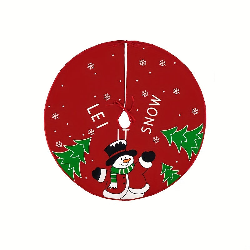Disposable Christmas Tree Skirt Creative Printing Tree Bottom Decoration