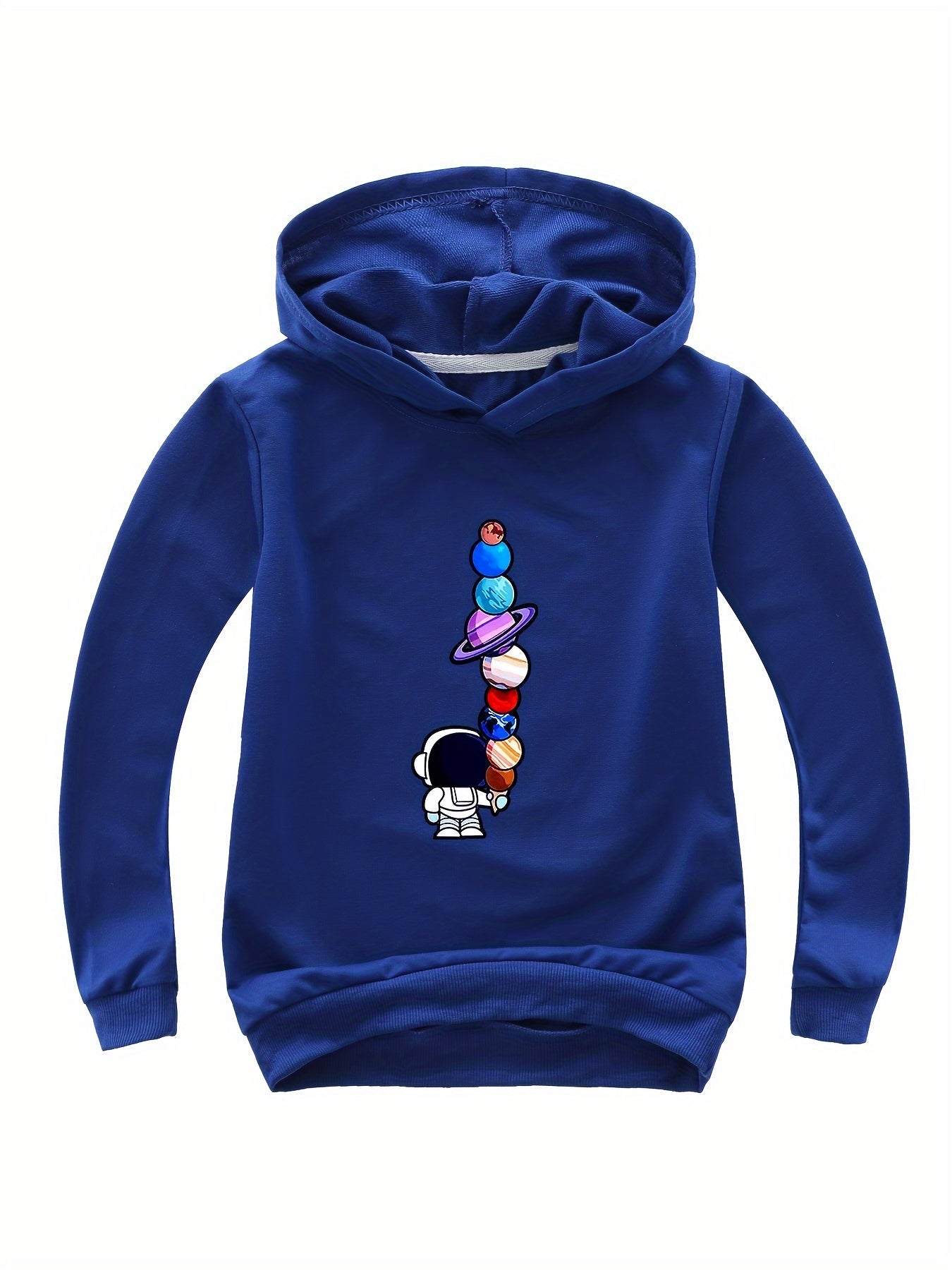 Astronaut Pattern V Neck Sweatshirt for Girls
