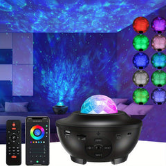 Star Projector Night Light with Remote, Music Speaker, Timer - For Baby, Kids