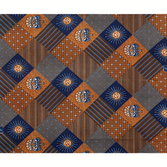 African Wax Dye Fabric Polyester Material Geometric Pattern 3 Yards 6 Yards