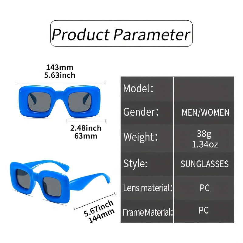 Square Inflated Lip Sunglasses UV400