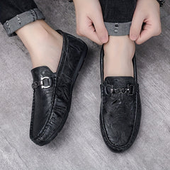 Men's Moc Toe Loafer Shoes Slip On Driving Shoes Men's Shoes