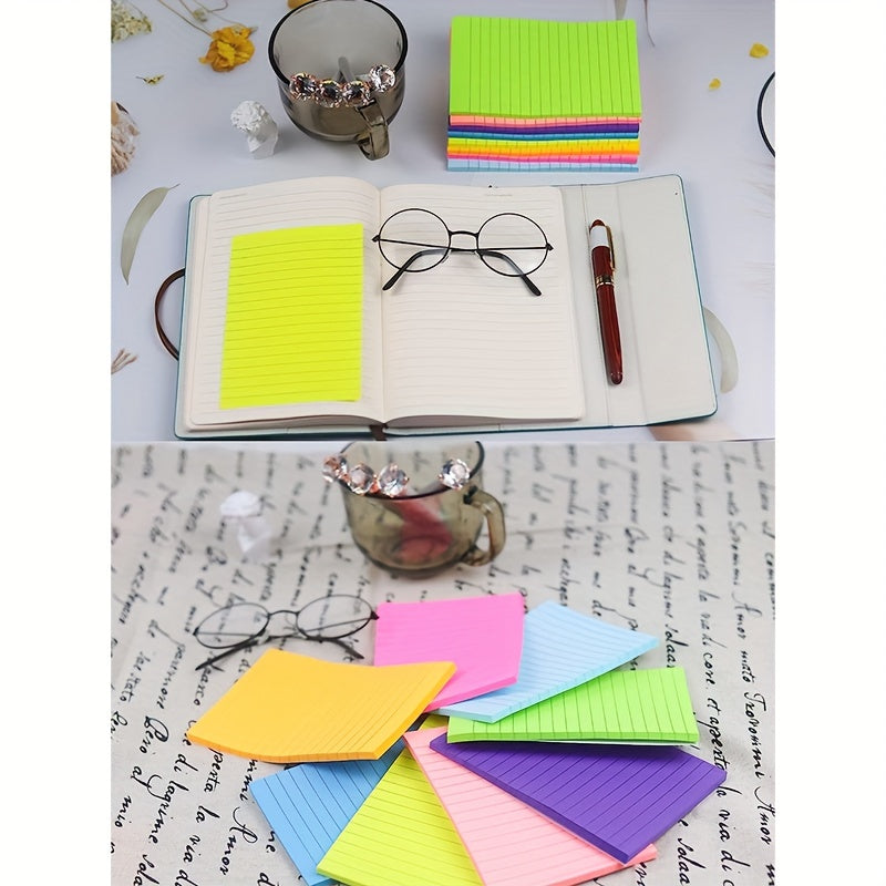 50 Sheets Large Square Sticky Notes, Bright Colors, Self Adhesive, 10x10cm
