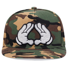 Two Palm Embroidered Camo Hip Hop Hat