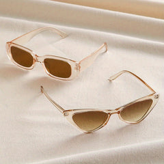 Clear Frame Sunglasses Casual Gradient Glasses UV400
