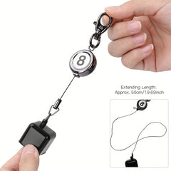 Pool Chalk Holder Billiard Chalk Pocket Cue Bag Clip Retractable Key Ring