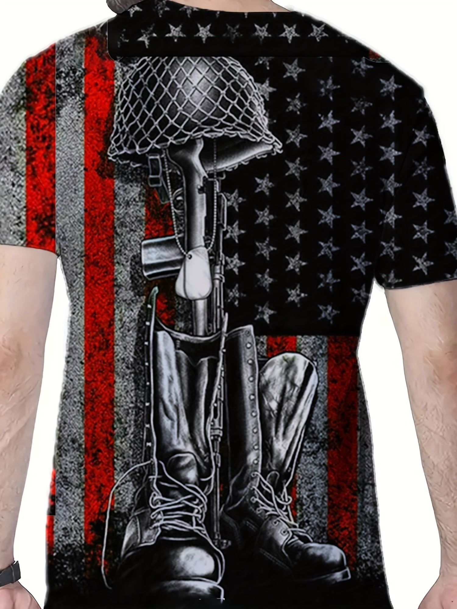 Men's Casual Street Style Print T-shirt for Summer