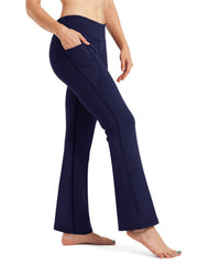 Women's Yoga Bootcut Leggings High Waist Flare Pants with Pockets