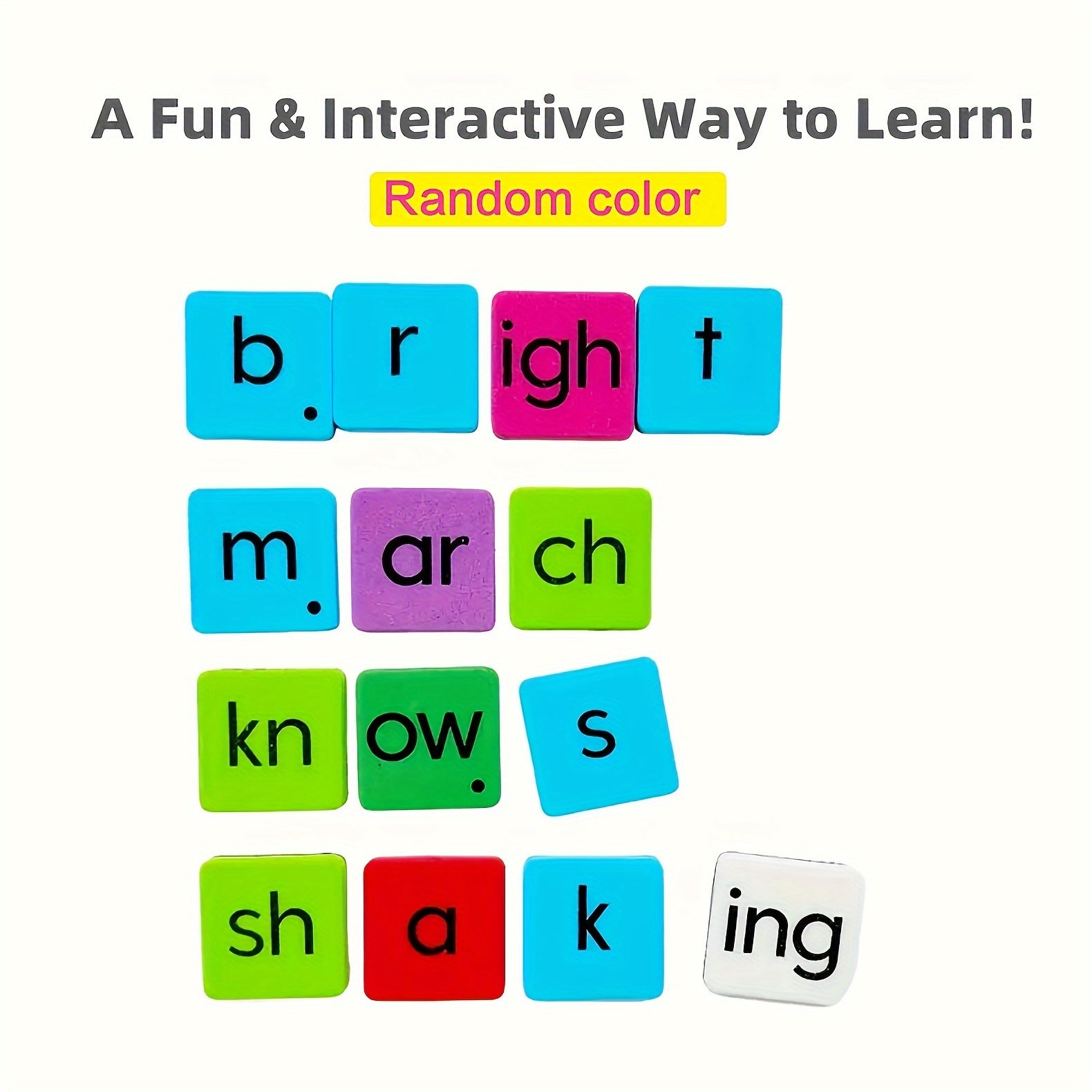 100pcs Magnetic Letters & Words Set Square Shape Educational Durable
