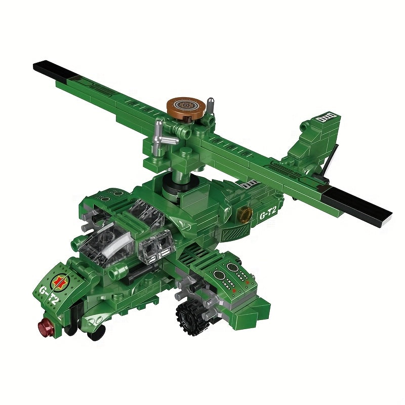 Military Building Blocks Set - Helicopters, Tanks - 10 in 1 Toy