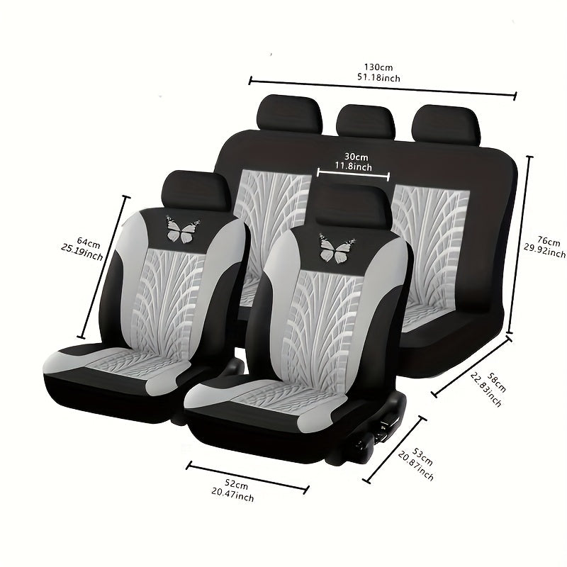 Ultra Soft Fabric 9-Piece Car Seat Cover Set