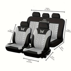 Ultra Soft Fabric 9-Piece Car Seat Cover Set