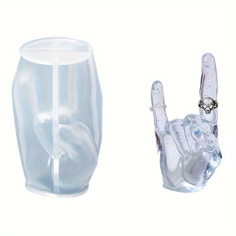 Large Rock Gesture Silicone Mold for Resin Ring Holder Candle Making