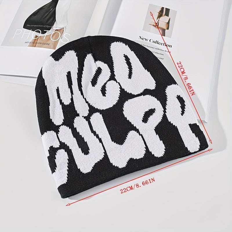 Hip Hop Graffiti Letter Knit Hat Street Wear Beanie