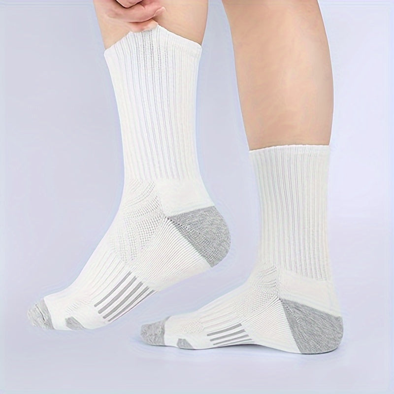 Men's Mid Crew Sport Socks - Sweat Absorbing & Comfy