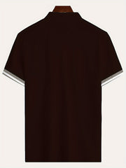 Letter Pattern Men's Block Casual Comfy Custom Fit Shirt