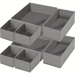 8pcs Foldable Storage Boxes Drawer Divider Organizer Underwear Bra Tie Sock