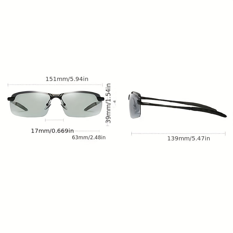 Men's Photochromic Polarized Sunglasses Outdoor Sun Glasses