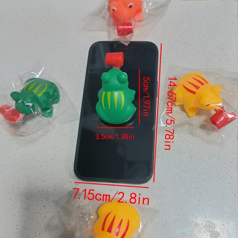5pcs Funny Frog Toys with Tongue Out Party Favors & Durable Rubber
