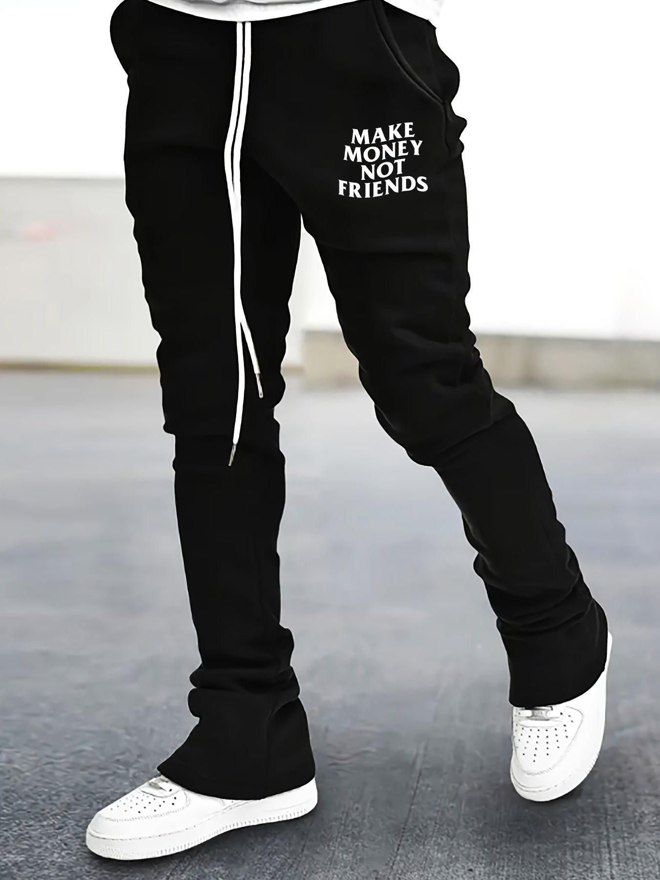 Flared Trousers Men s Casual Stretch Street Style Joggers