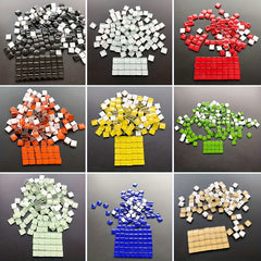 105pcs 1.0cm Colorful Glass Mosaic Tiles for DIY Crafts