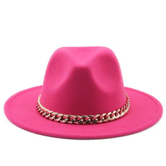 British Style Woolen Jazz Top Hat Big Brim Felt Sun Hat