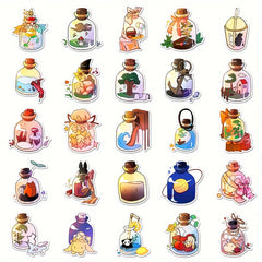 100pcs Bottle Cartoon Graffiti Stickers Waterproof DIY Car Decoration