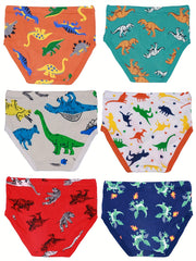 Boys Dino Briefs Shark Undies Trucks Pack of 6