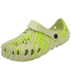Women's Breathable Hole Sandals Round Closed Toe Slip on Shoes