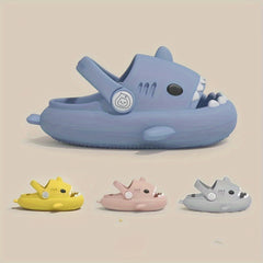 Girl's Cartoon Shark Lightweight Slippers Quick drying Non Slip Slide Slippers