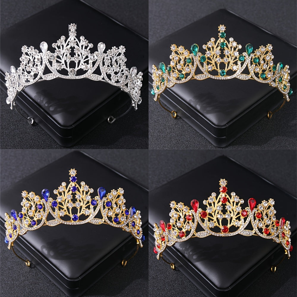 Baroque Crown Hairband Rhinestone Headband Tiara Wedding Birthday Cosplay