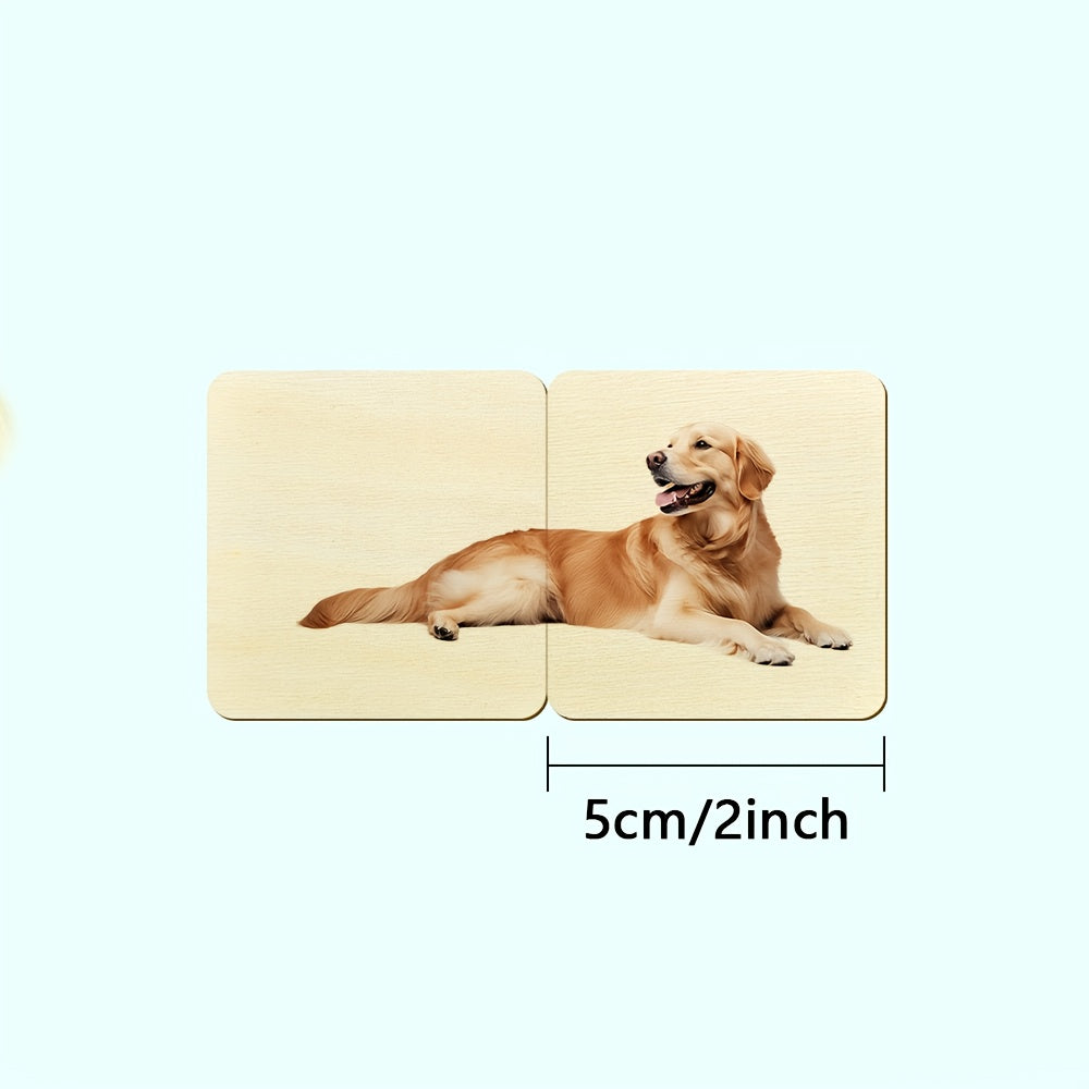24pcs Wooden Dog Puzzle Animal Matching Cards Educational Game