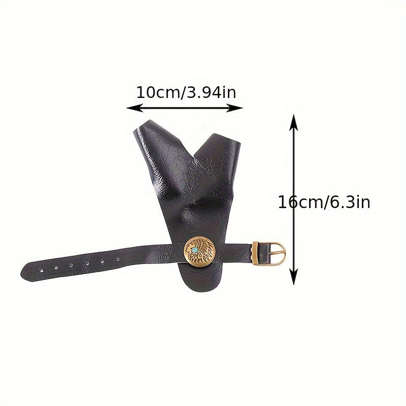 Archery Hand Guard Traditional Bow Finger Guard PU Leather Archery Glove