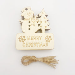 10pcs DIY Blank Christmas Wooden Sheet Decoration Gift
