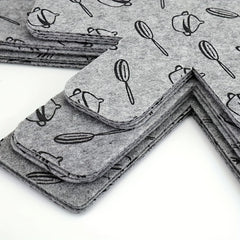 Anti Slip Pot and Pan Protectors 3 Sizes Gray