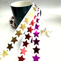 500pc Roll 2 Sequin Star Stickers Self-Adhesive Envelope Decorative Sealing