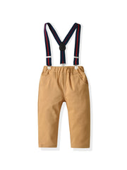 Baby Boys Gentleman Outfit Suspender Pants Wedding Birthday Party