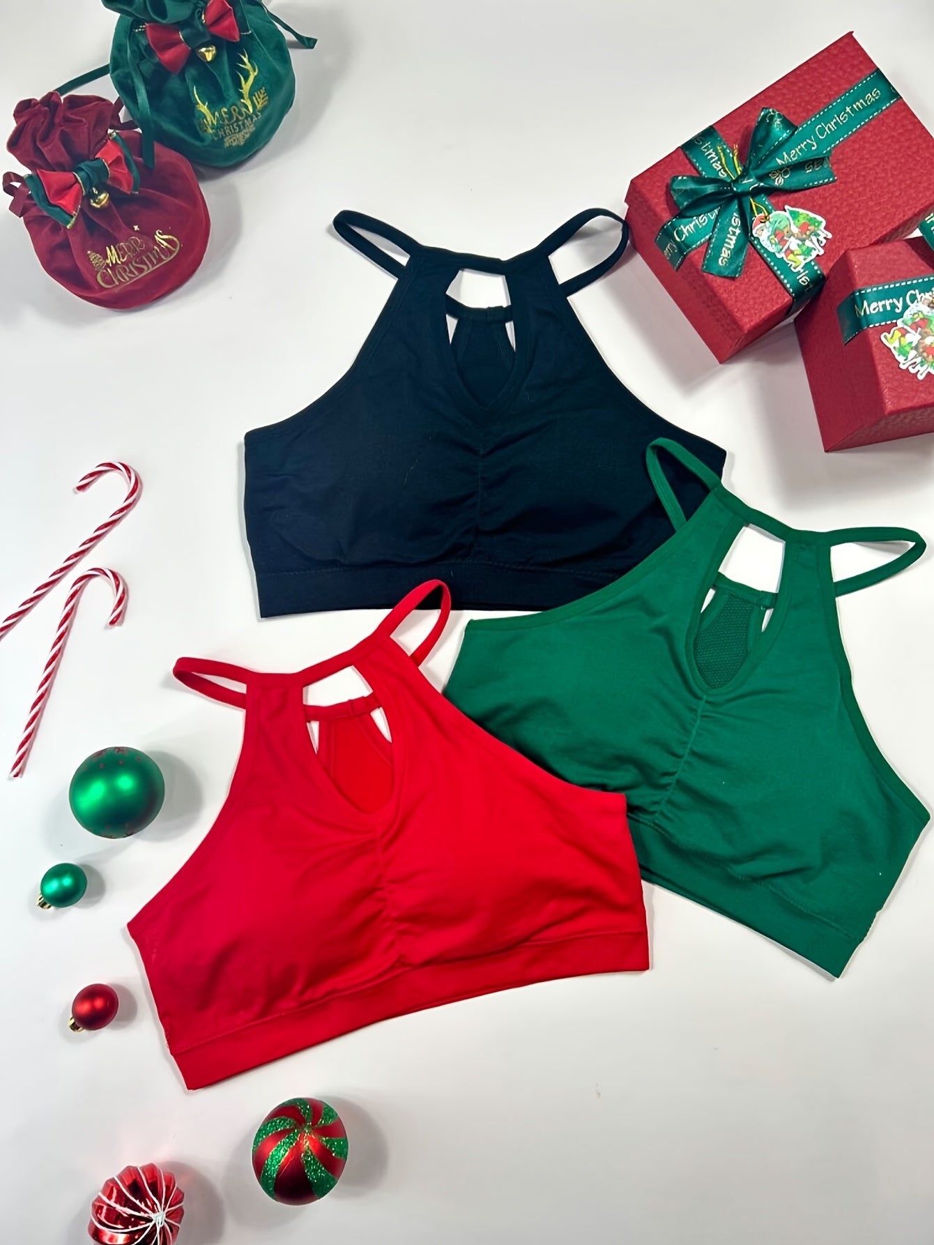 3pcs Hollow Sports Bra Comfortable Tank Top