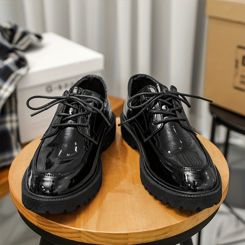 Men's Classic Faux Leather Derby Shoes British Style Formal Shoes