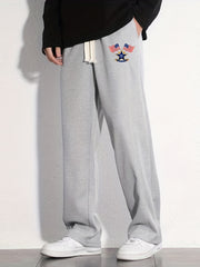 Independence American Flag & Star Pattern Joggers Men's Casual Loose Fit Pants