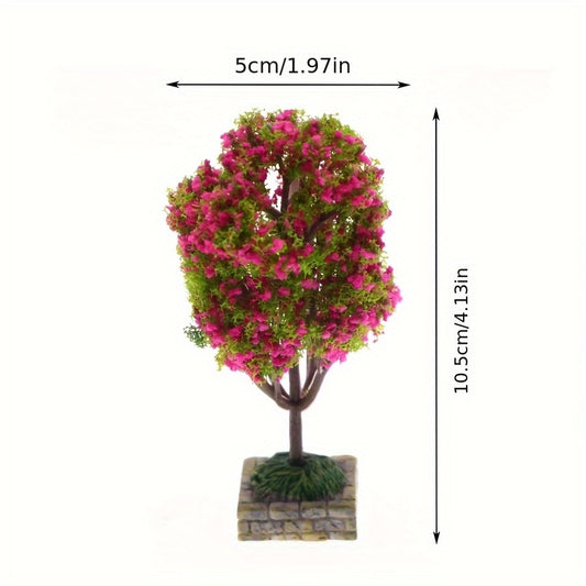 Miniature Dollhouse Garden Flower Trees Landscape Set