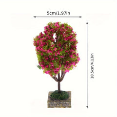 Miniature Dollhouse Garden Flower Trees Landscape Set