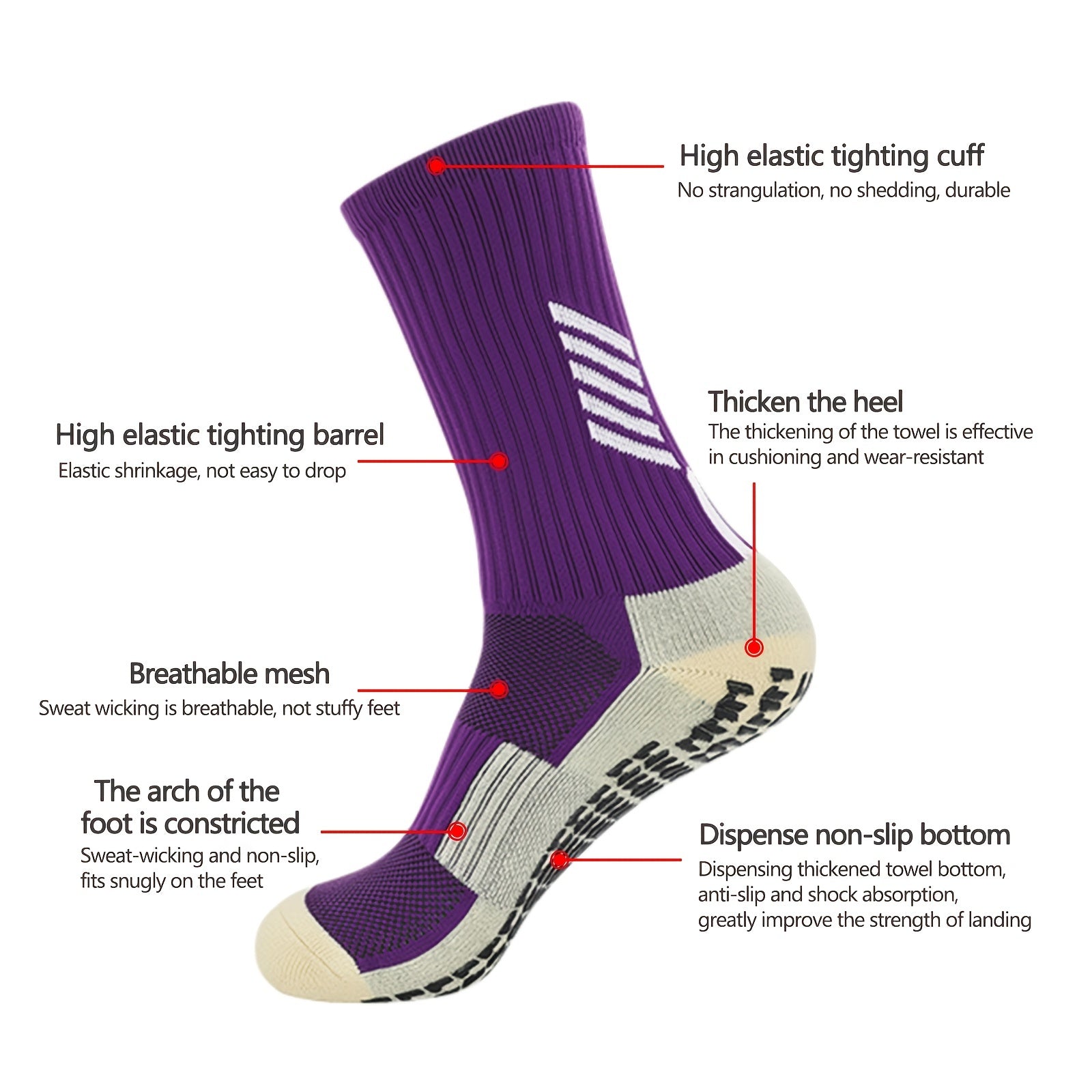 Youth Professional Dotted Soccer Socks Thick Towel Bottom Non slip Sports Socks