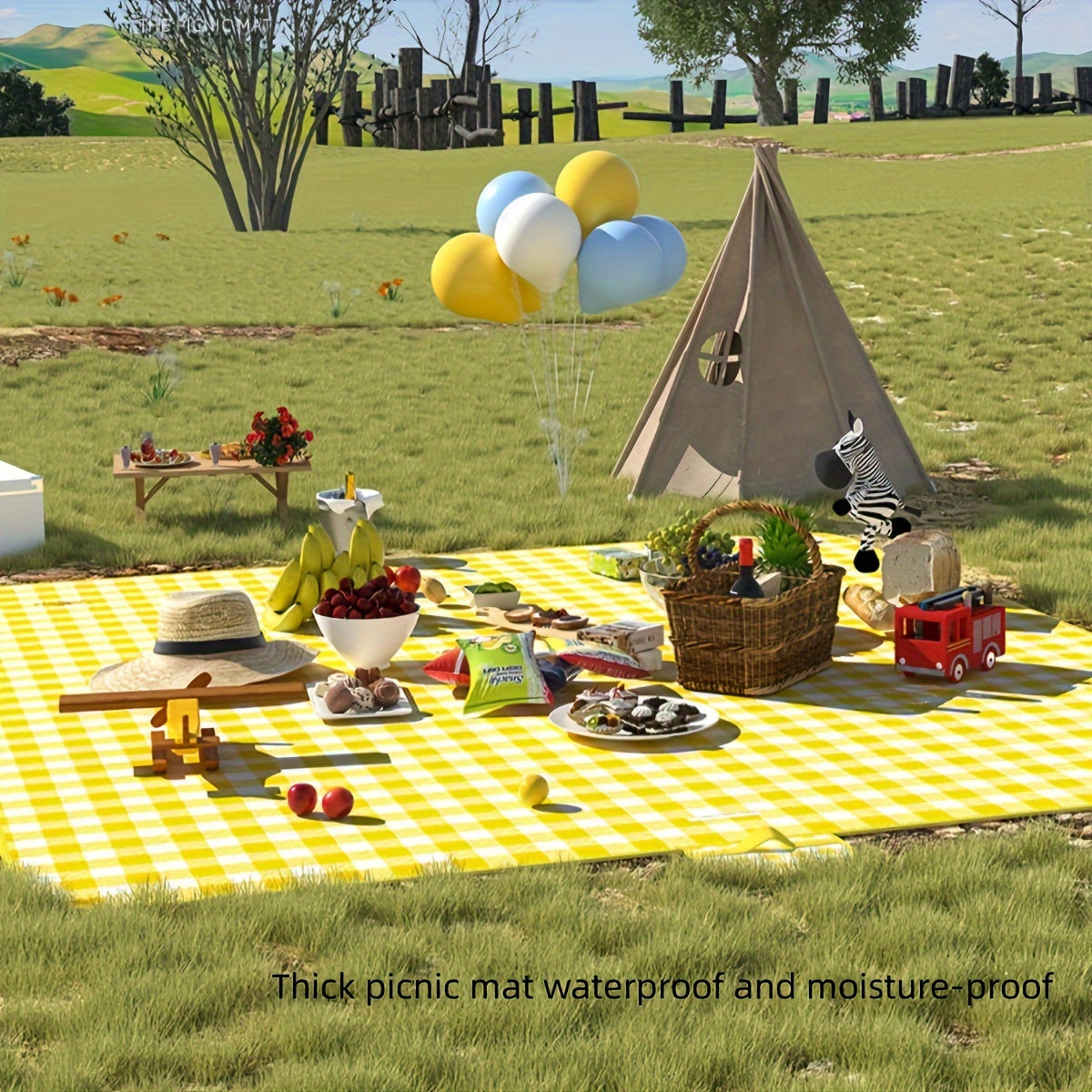 Waterproof Picnic Mat Foldable Thick Non-woven Fabric for Spring Trip